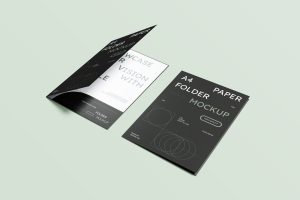 A4 Paper Folder Mockup | 001