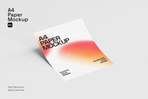 A4 Paper Mockup