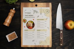 A4 Restaurant Mockup