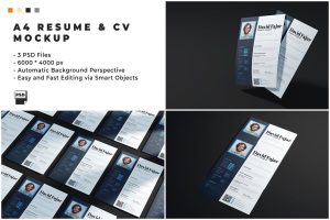 A4 Resume & CV Mockup
