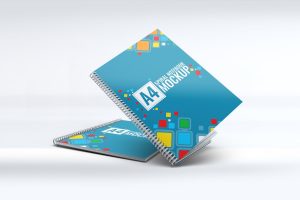 A4 Spiral Notebook Mock-Up