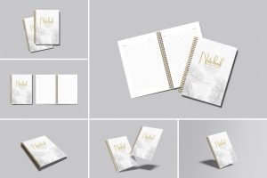 A4 Spiral Notebook Mockup