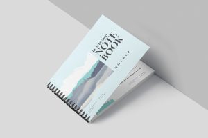 A5 Landscape Ring Bind Book Mockups