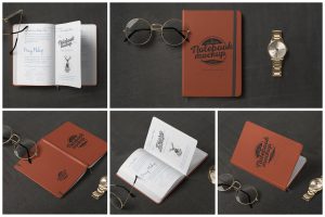 A5 Leather Notebook Mockups