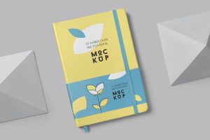 A5 Sketchbook with Strap Mockups
