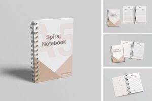 A5 Spiral Notebook Mockup