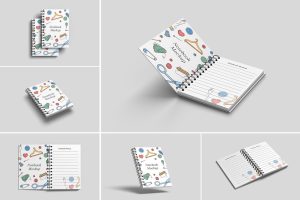 A5 Spiral Notebook Mockup