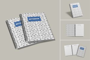 A5 Spiral Notebook Mockup