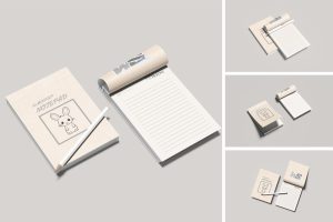 A6 notepad mockup