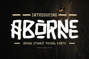 Aborne – Brush Ethnic Tribal Fonts