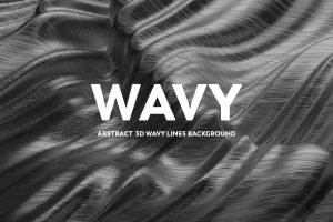Abstract 3D wavy Lines Background – Silver Color