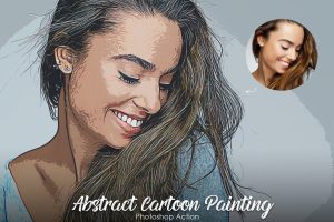Abstract Cartoon  Painting Photoshop Action