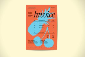 Abstract Grocery Invoice