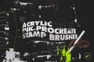 Acrylic Ink Procreate Stamp Brushes
