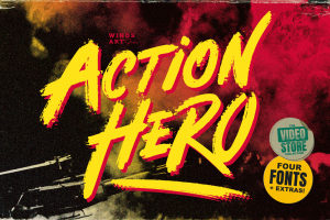 Action Hero – An 80s Movie Title Poster Font