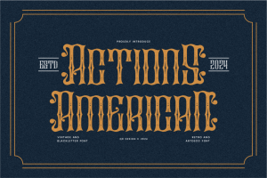 Actions American – Vintage & Artdeco Font