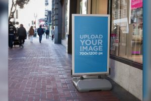 Ad Mockup in the Middle of the Street