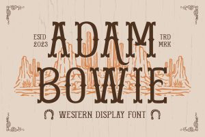 Adam Bowie – Western Display Font