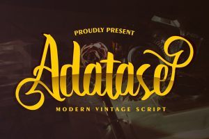 Adatase | Modern Vintage Script Font
