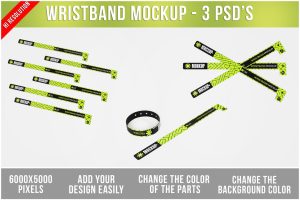 Adjustable Wristband Mockup
