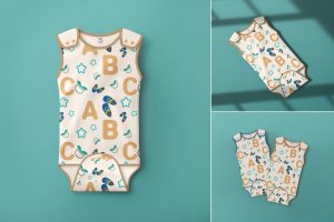 Adorable Baby Bodysuit Mockup Set