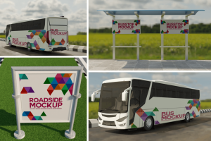 Advertisement Bus Mockup