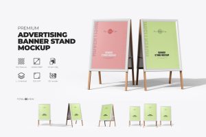 Advertising A Stand Banner Mockup
