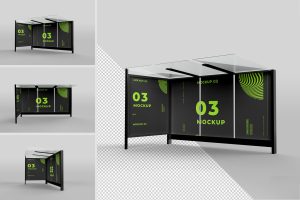 Advertising Bus Stop Mockup