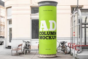 Advertising Column Mockup