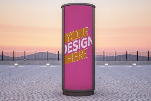Advertising Kiosk mockup
