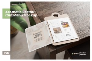 Aesthetic Restaurant Menu Mockup