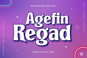 Agefin Regad – Serif Display Font
