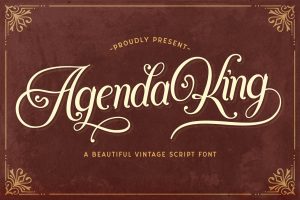 Agenda King – Vintage Script Font
