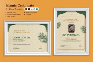 Agini – Islamic Certificate & Canva Template