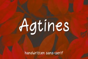 Agtines – Sans serif font