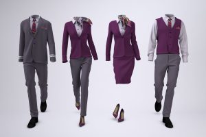 Airline Cabin Crew or Hotel Uniforms Mock-Up