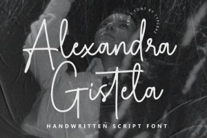 Alexandra Gistela – Handwritten Script Font