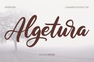 Algetura Cursive Script Font