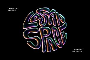 Alien Chrome Effect for Text & Logo