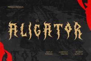 Aligator – Black Metal Font