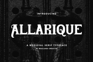 Allarique Medieval Serif Typeface