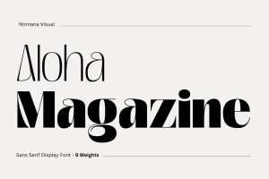 Aloha Magazine – Logo font