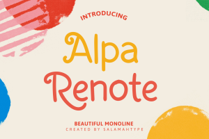Alpa Renote – Cute Font