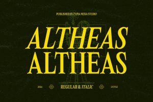 Altheas – Regular and Italic Retro 90s Serif Font
