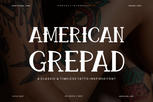 American Grepad – Classic Tattoo Font