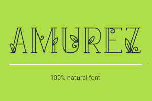 Amurez – delicate natural font