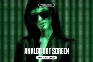 Analog CRT Screen Photo Effect