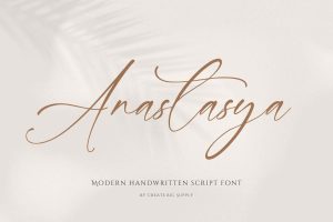 Anastasya Elegant Handwritten Wedding Font