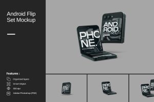 Android Flip Set Mockup