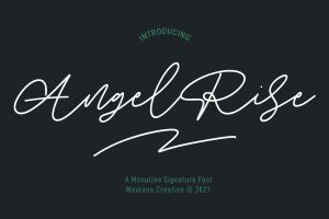 Angel Rise Monoline Signature Font